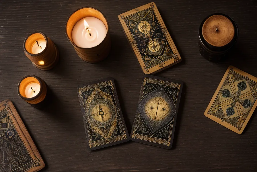 Carte la Papesse du tarot de Marseille posée à côté de notes manuscrites de numérologie