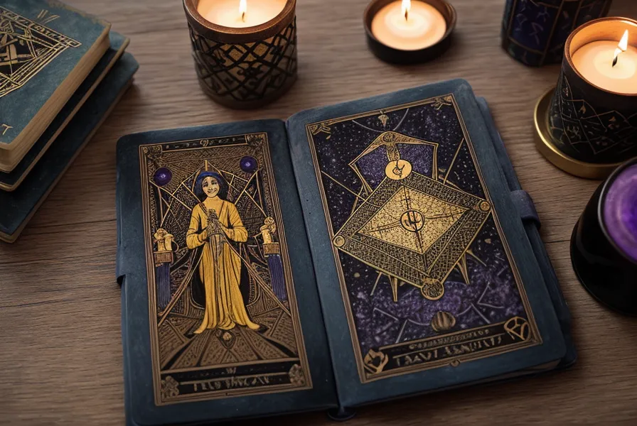 Mains rangeant les cartes du tarot de Marseille par ordre numérique et par suite sur une table en bois, première étape de l'entretien du jeu.