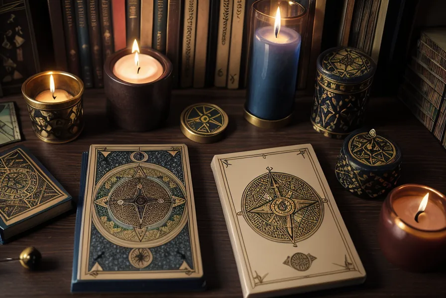 Une carte du tarot de Marseille traversant la fumée d'un bâton d'encens pendant un rituel simple d'entretien du jeu.