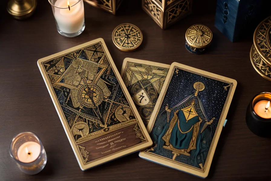 Cartes de tarot de Marseille et calculatrice, pour croiser numérologie et lecture du nombre d'âme