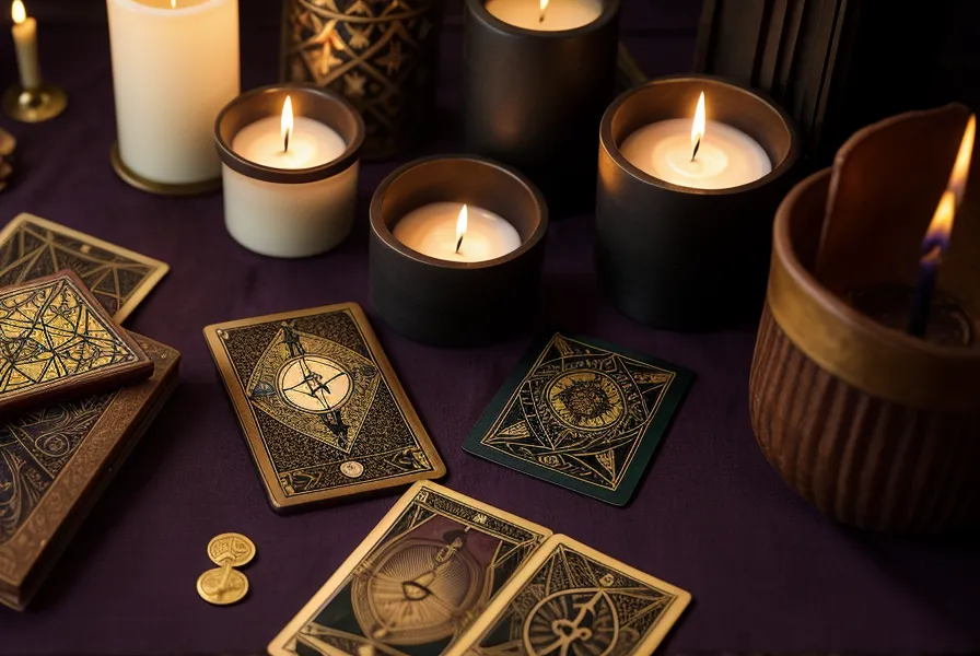 Les quatre suites du tarot de Marseille — Bâton, Coupe, Épée et Denier, base de toute interprétation symbolique