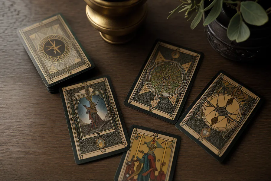 Trois lames de tarot de Marseille rapprochées, exemple de symbolisme des cartes à interpréter