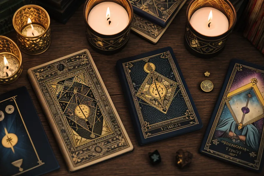 Main tirant une carte du Tarot de Marseille pour muscler son intuition tarot, entre les rayonnages d'une librairie