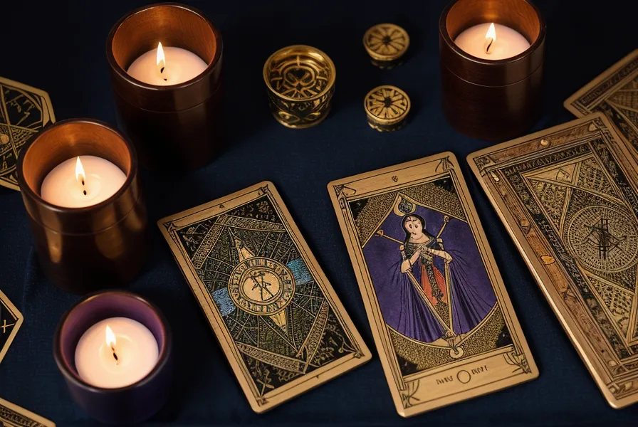 Carnet de notes de libraire ouvert sur l'arcane majeur du Chariot, tarot de Marseille