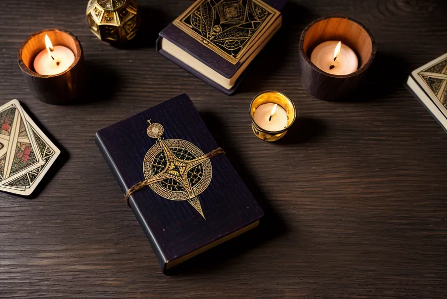 Carnet de notes avec calcul de chemin de vie et carte de l'Ermite en tarot de Marseille