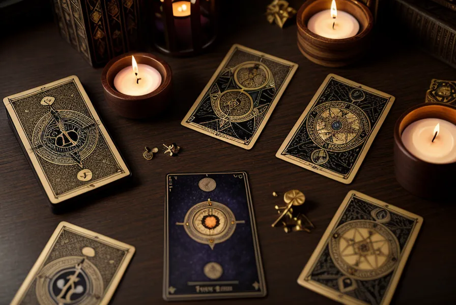 Coin lecture chaleureux propice à l'interprétation symbolique d'un tirage de tarot de Marseille
